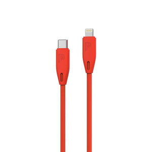 Powerology braided USB-C to lightning cable 2m - Red