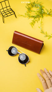 EXTEND Genuine Leather Glasses Case
