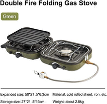 Load image into Gallery viewer, Double-Flame Folding Gas Stove