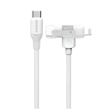 Load image into Gallery viewer, Momax 1-Link Flow Duo 2-in-1 USB-C Lightning 1.5m Braided Cable