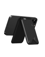 Load image into Gallery viewer, Aulumu G02 Magnetic Flip Wallet & Stand - Black