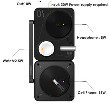 Load image into Gallery viewer, Aulumu M01 Foldable Magnetic Wireless Fast Charger 4-in-1-Black