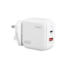 Load image into Gallery viewer, Pawa Quick GaN 45W With PD+QC Port Charger-White