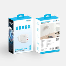 Load image into Gallery viewer, Pawa Quick GaN 45W With PD+QC Port Charger-White