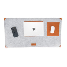 Load image into Gallery viewer, EXTEND Genuine Leather Desk Pad-Light Gray