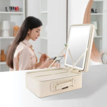 Load image into Gallery viewer, Green Lion Travel Makeup Bag With Lighted Mirror