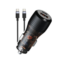 Load image into Gallery viewer, Pawa Solid Car Charger Dual Port PD+QC USB-C TO -C 51w