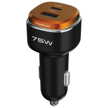 Load image into Gallery viewer, Powerology 75W Dual-Port High-Power Car Charger