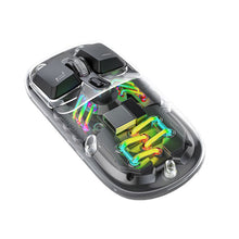 Load image into Gallery viewer, Porodo Transparent Dual-Mode Wireless Mouse-Black