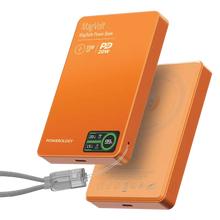 Load image into Gallery viewer, Powerology MagVolt 10000mAh Magnetic Power Bank-Orange