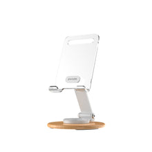 Load image into Gallery viewer, Porodo Rotating Transparent Mobile&Tablet; Stand-White