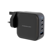 Load image into Gallery viewer, Powerology 100W Triple PD GaN Charger-Black