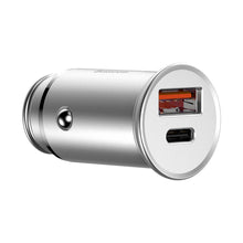 Load image into Gallery viewer, Baseus Circular Metal 30W Fast Car Charger