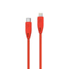 Powerology braided USB-C to lightning cable 2m - Red
