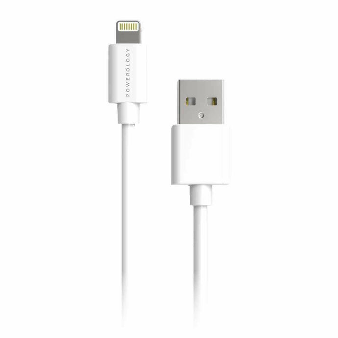 Powerology Data&Fast Charge (3m/9.8ft)Lightning - White