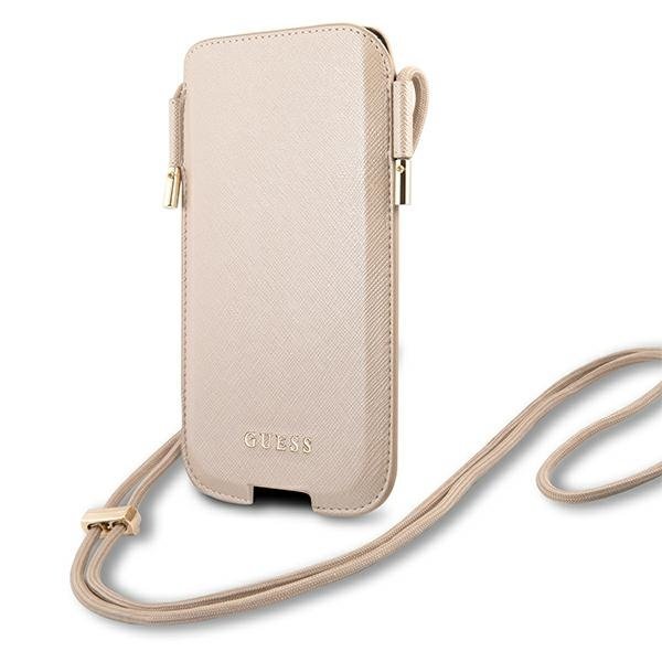 GUESS hand bag for iphone 12 pro - Gold
