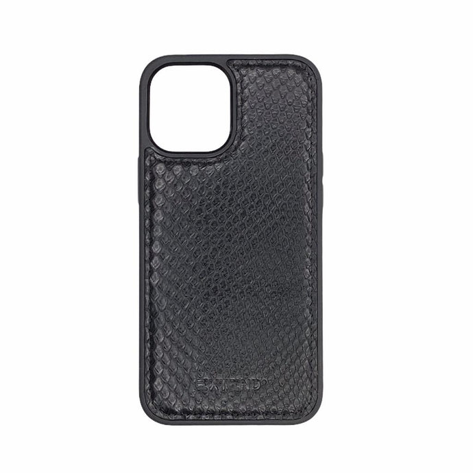 EXTEND Genuine Leather python cover SNS38P (12 pro max)(Black)
