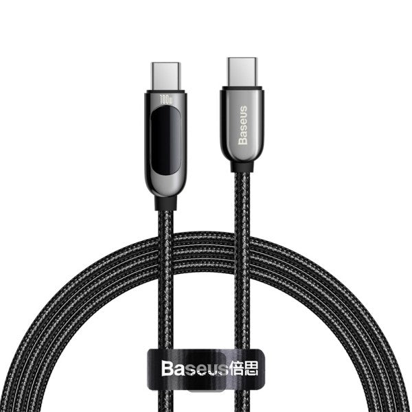 Baseus Display Fast Charging Data Cable Type-C To Type-C 100W 2M-Black