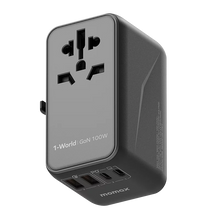 Load image into Gallery viewer, Momax 1-World 100W GaN 4-Port Travel Adapter-Gray
