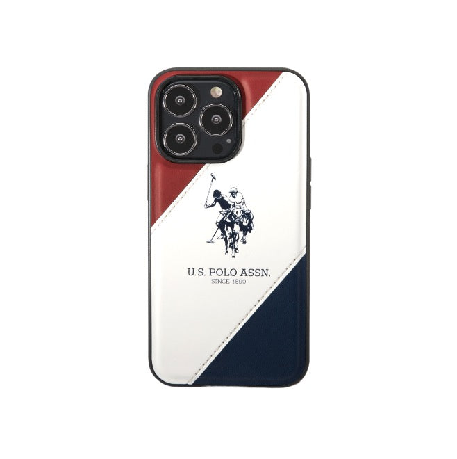 U.S Polo iPhone Case For 14 Pro Max - White/Red