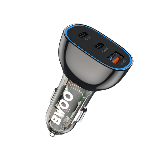 BWOO BO-CC96 3 Port Car Charger 68W-Black