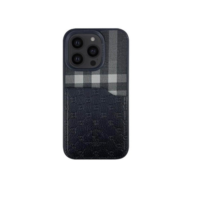 Polo Plaid Case For 14 Pro - Black