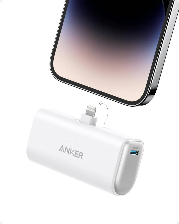 Anker Built-in Lightning Foldable Connector 5000mAh - White