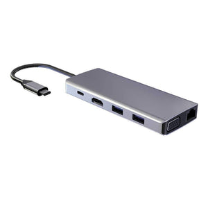 Powerology 11-IN-1 USB-C HUB Ethernet HDMI VGA