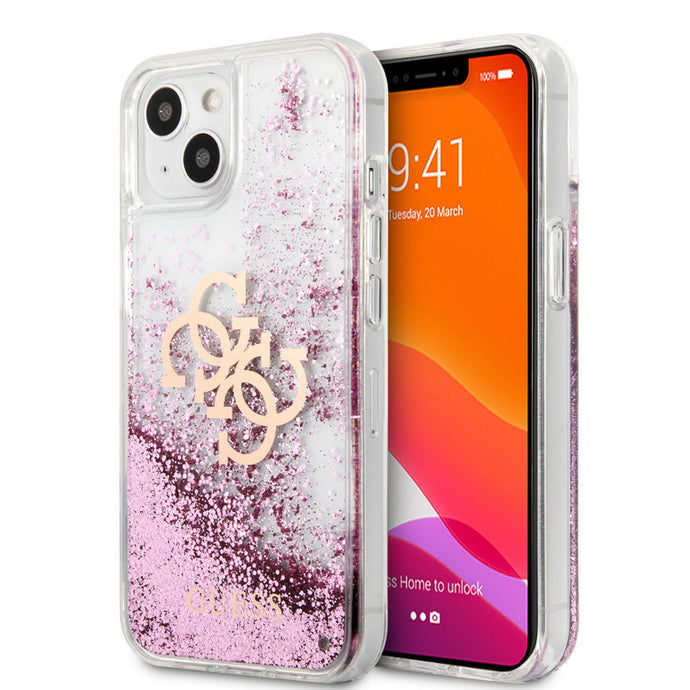 Guess Glitter Case For iPhone 13 - Pink