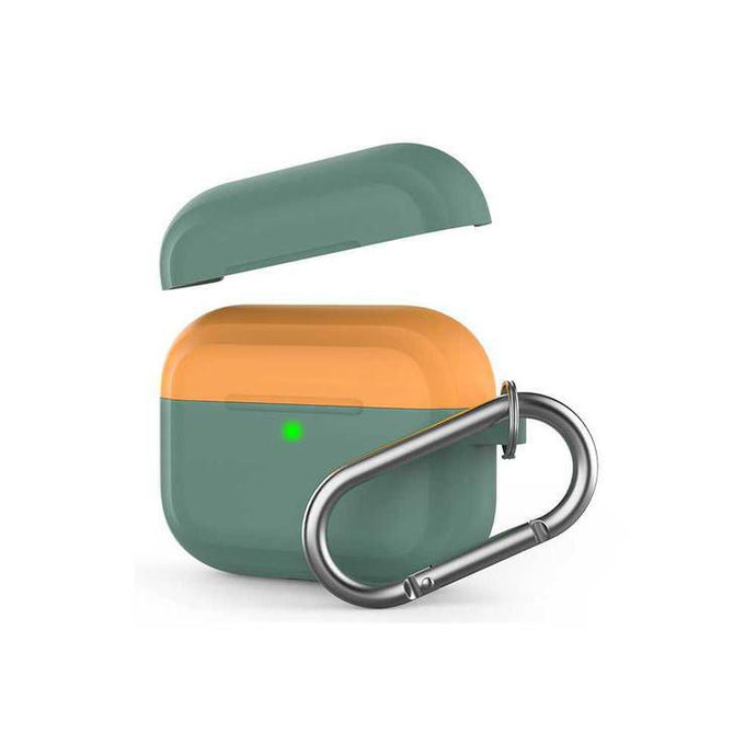 AHA Style Carabiner Case For Airpods Pro-Green&Yellow