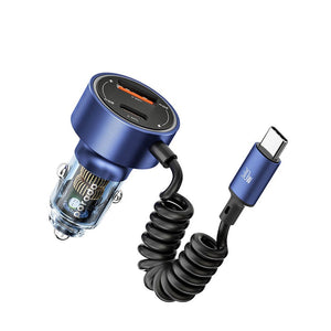 Porodo 60W Dual Port Transparent Car Charger