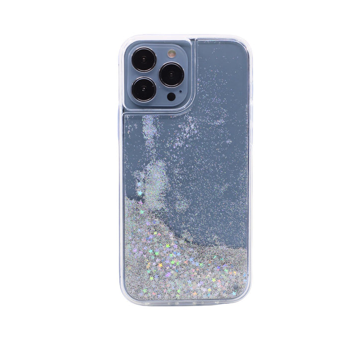Green Glitter Case For 13 Pro - Silver