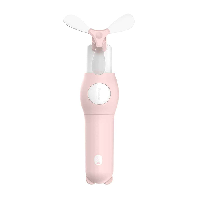 Baseus Tricolor Bear Portable Folding Fan - Pink