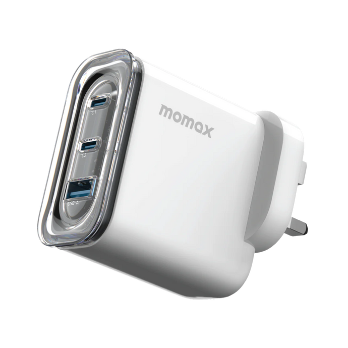 Momax 1-Charge Flow 3-Port GaN Charger 80W Usb-c&Usb;-A 80W