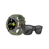 Green Audio Glass  & Smart Watch Combo Pack-Green