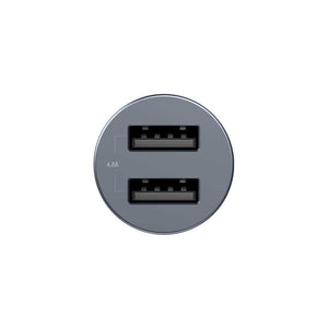 Powerology Aluminum Mini Car Charger 4.8A - Black