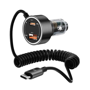 Porodo 60W Dual Port Transparent Car Charger