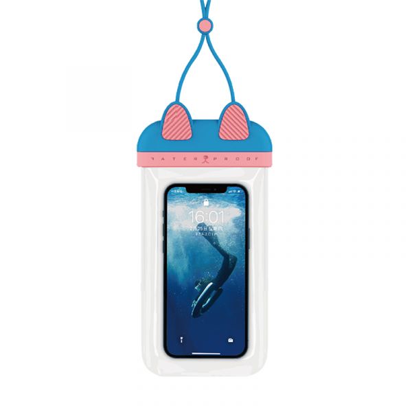 Wiwu Kitty Waterproof Bag-Blue/Pink