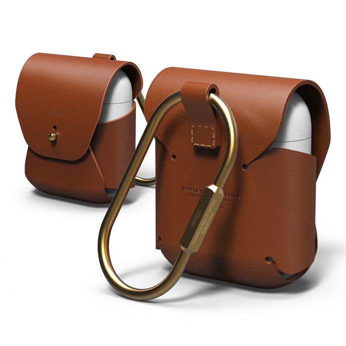 Elago Airpods 1/2 Leather Case - Brown
