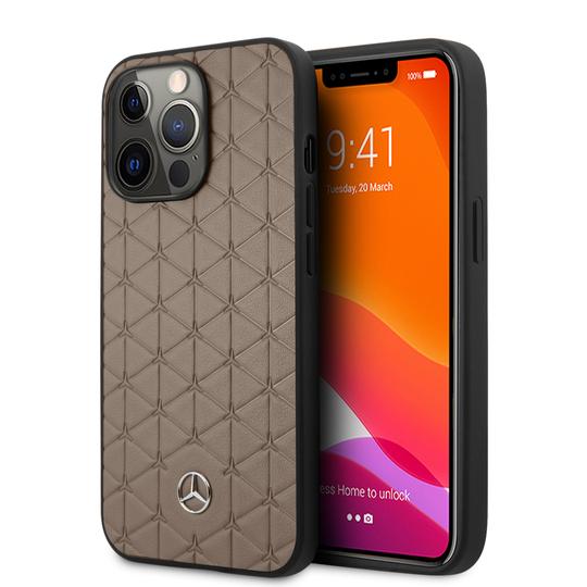 Benz Leather Case For 13 Pro Max - Brown