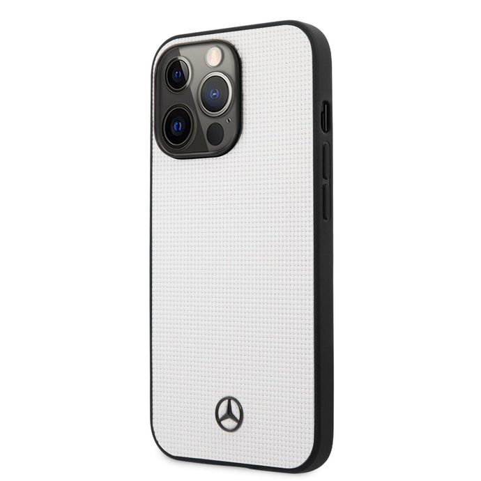 Benz Leather Case For 13 Pro Max - White