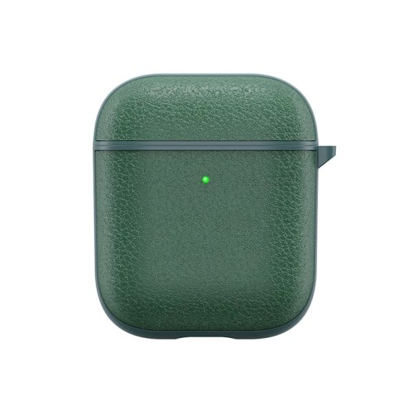 Wiwu Calfskin Genuine Leather Airpods 1/2 Case-Green