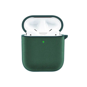 Wiwu Calfskin Genuine Leather Airpods 1/2 Case-Green