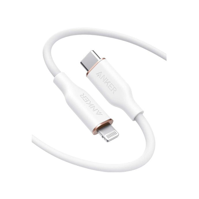 Anker PowerLine III flow USB-C With Lightning Connector 0.9m-White