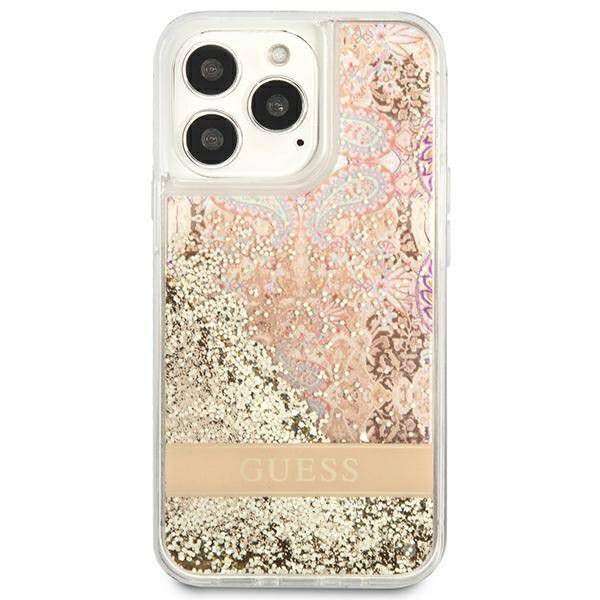Guess Liquid Glitter Case For 13 ProMax - Pink