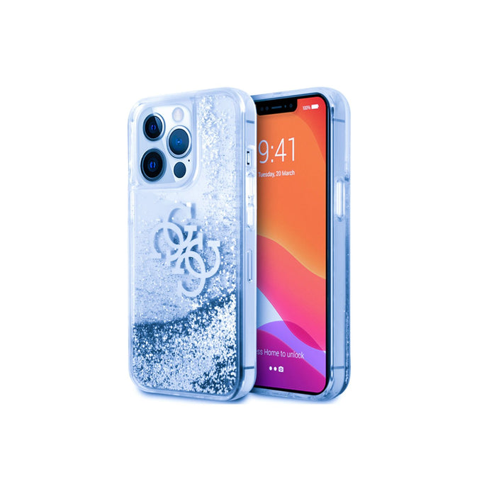 Guess Glitter Case For iPhone 13 Pro - Blue