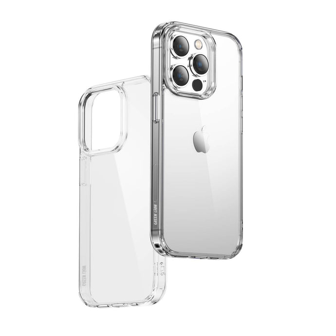 Green Anti-Shock Case For 14Pro-Clear