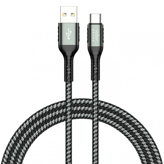 Brave Braided Data Cable USB-A to Type-C Cable 1.2M BDC-30