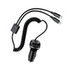 Pawa Solid Car Charger Dual Port  USB-C  And Lightning Cable 68W