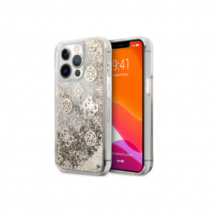 Guess Glitter Case For iPhone 13 Pro - Gold